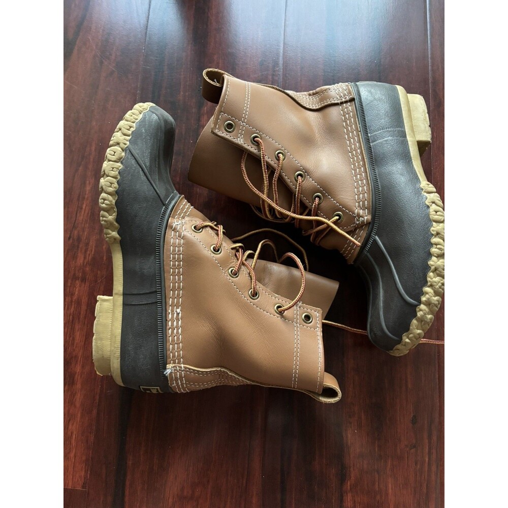 L.L. Bean Maine The Original Bean Boots Women 7 Brown Leather Ankle Lace Up USA